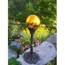Oakland Living Mississippi Gazing Gold Ball Blue W/ Antique Bronze Stand