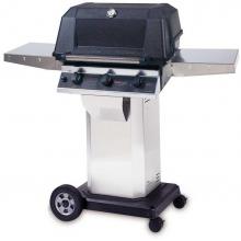 MHP Gas Grills WHRG4DD Hybrid Propane Gas Grill W/ SearMagic Grids On Stainless Cart