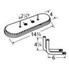 Aluminized Steel Oval Twin, Centered, 2.25 Inch Offset Burner 15112-71022