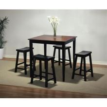 Powell Furniture - Honey Brown & Antique Black With Sand Through Terra Cotta Gathering Table - 502-441