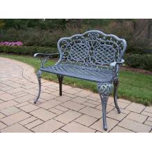 Oakland Living Mississippi Cast Aluminum Outdoor Bench - Verdi Grey