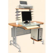 International Caravan Two Tier Promotional 1/2 Oval Desk With Wheels Oak - G-124/DC