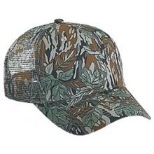 Otto Cap Camo Cotton Twill Mesh Back Low Profile Pro-Style Cap - Gray/Dk.Green