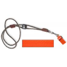 Mendota Whistle Lanyard, Single W/Compass - Orange
