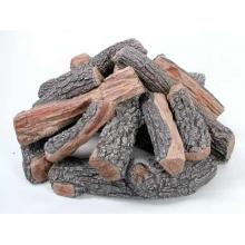 Rasmussen 12 Inch Bark/Split Fire Pit Logs - Round Stack