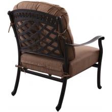 Darlee Sedona Cast Aluminum Deep Seating Outdoor Patio Club Chair With Sesame Cushions - Mocha