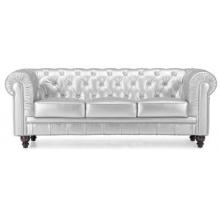Zuo Modern Aristocrat Sofa Silver Leatherette 900112