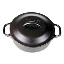 Lodge Cast Iron Serving Pot With Iron Cover Cookware Seasoned - L2SP3