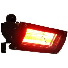 Fire Sense Patio Heaters 1500 Watt Black Powder Coated Steel Wall Mounted Glass Front Electric Infrared Patio Heater