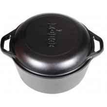 Lodge Dutch Ovens Logic 5 Quart Cast Iron Double Dutch Oven And Casserole/ Skillet Lid - L8DD3