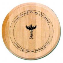 Round Branded Board With Fresh Bread Design