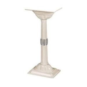 Classic Series Mailbox Post - Almond W/ Satin Nickel
