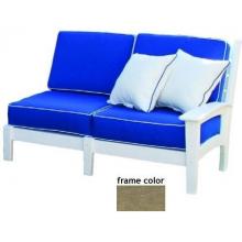 Eagle One Recycled Plastic Newport Sectional Love Seat With Cushion - Driftwood