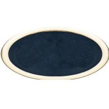 HouseMark Series Large Oval Address Plaque - Black W/ Polished Brass