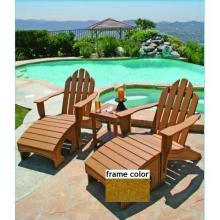 Eagle One Recycled Plastic Adirondack Chair, Foot Stool And Lexington End Table - Cedar