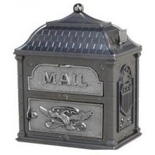 Classic Series High Security Locking Mailbox Top Piece - Charcoal W/ Satin Nickel