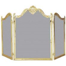 UniFlame 42 Inch Solid Cast Brass Three Panel Fireplace Screen With Arched Top
