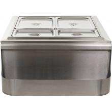 BBQ Guys Cold Buffet With Four Buffet Pans Front View 