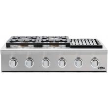 DCS CPU-364GL United 36-Inch Slide-In Cooktop With Grill By Fisher Paykel