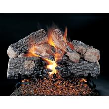 Rasmussen Gas Logs 30 Inch Evening Prestige Vented See-Thru Log Set With Flaming Ember Burner - Match Light