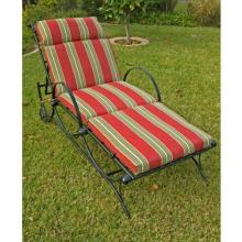 International Caravan Knock Down Single Multi Position Chaise Lounge - Antique Black - 3475-SGL