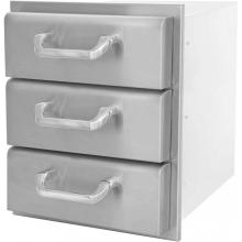 BBQ Guys Kingston Raised Series 14 Inch Triple Access Drawer