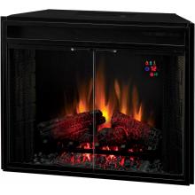 ClassicFlame 28EF025GRA 28 Inch Electric Fireplace Insert With Doors And Remote - Black