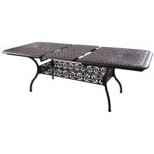 Darlee Series 60 Cast Aluminum 42 X 72-92 Inch Rectangular Extension Outdoor Patio Dining Table - Mocha