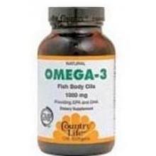 Country Life Omega 3 Fish Body Oils 1000 Mg, 200 Softgels