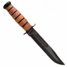 Ka-Bar US Military Fighting/Utility Knife, USMC,Straight Edge, With Leather Sheath