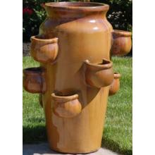 Alfresco Home Large Strawberry Jar - Curry