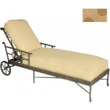 Windham Castings Provence Casual Back Chaise Lounge Cushion , Polka Barley LX