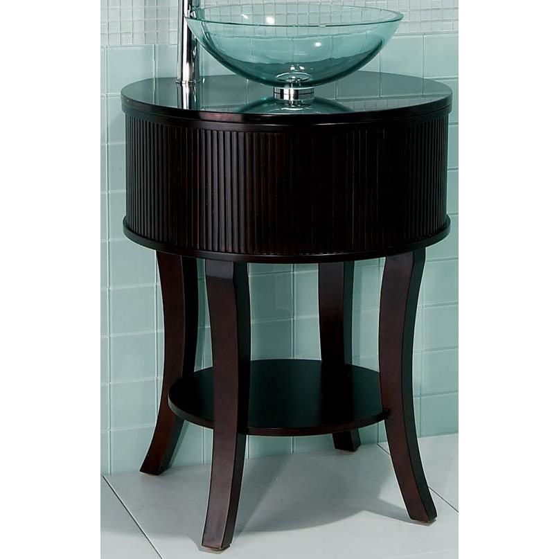 The Pegasus Cirque Vessel Combo Bathroom Vanity (Includes Vanity, Granite Top And Mirror) Wood W/Black Granite - PEGCVS-3012WD-ES