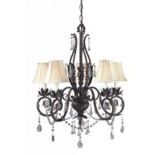 World Imports Berkeley Square Collection Chandelier In Weathered Bronze Finish - 5 Bulbs - 751-62