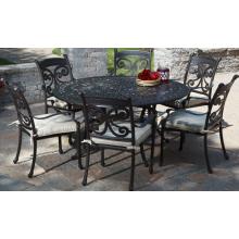 Alfresco Home Farfalla 60 Inch Round Dining Set - Antique Wine