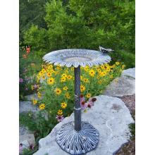Oakland Living Sunflower Butterfly Bird Bath - Antique Pewter