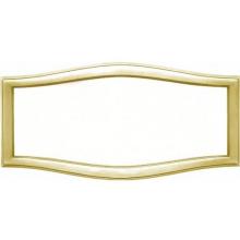 HouseMark Series Large Roundtangle Address Plaque - White W/ Polished Brass
