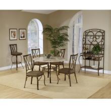 Hillsdale Brookside 5-piece Round Dining Set With Diamond Back Chairs - Brown - 4815dtrnbcdm