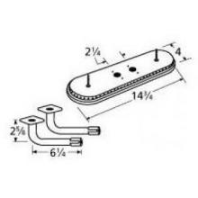 Stainless Steel Oval Twin, Centered, 2.25 Inch Offset Burner 15102-77002