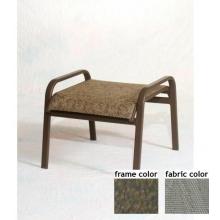 Siesta Aluminum Sling Ottoman With River Rock Frame And A0109 Fabric