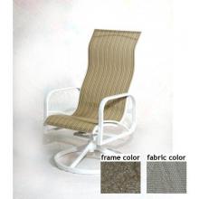 Sunnibay Aluminum High Back Sling Swivel Rocker With Scavo Bronze Frame And A0109 Fabric