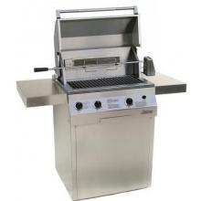 Solaire Gas Grills 27 Inch Deluxe InfraVection Propane Grill With One Infrared Burner And Rotisserie On Square Cart Base