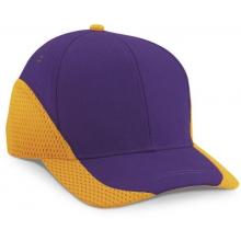 Cobra Caps Brushed Cotton With Contrast Mesh Cap - Purple/Gold