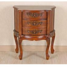 International Caravan Carved Wood Night Stand With 3 Drawers - 3876