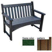 Eagle One Recycled Plastic 4 Foot Heritage Bench New England Pattern - Green
