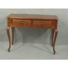 International Caravan Carved Wood 2 Drawer Console Table - 3866