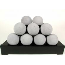 Rasmussen 20 Inch Light Grey ALTERNA Vent Free Natural Gas FireBalls With Black Chassis And Variable Flame Remote