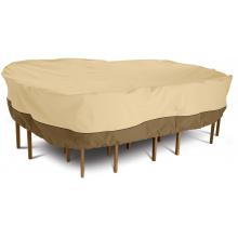 Classic Accessories Veranda Patio Table And Chair Set Cover - Pebble/Barn/Earth - Lg. Rect/Oval