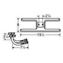 Stainless Steel H Twin, Centered, 2.25 Inch Offset Burner 11002-77902