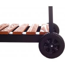 Rubber Wheels and Wooden Bottom Shelf
